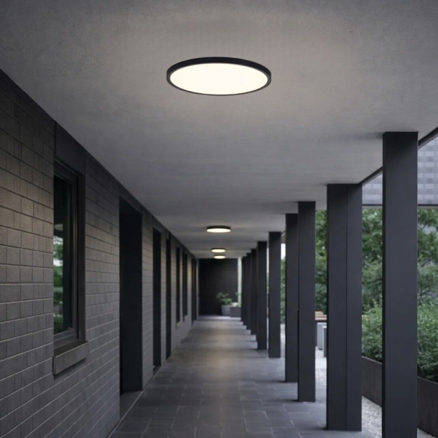 Rabalux - LED badkamer plafondlamp LED/18W/230V 3000/4000/6000K Ø 29 cm IP44 zwart