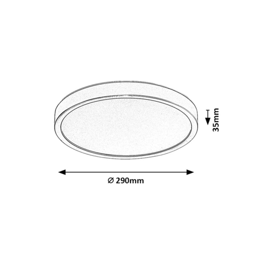 Rabalux - LED badkamer plafondlamp LED/18W/230V 3000/4000/6000K Ø 29 cm IP44 zwart