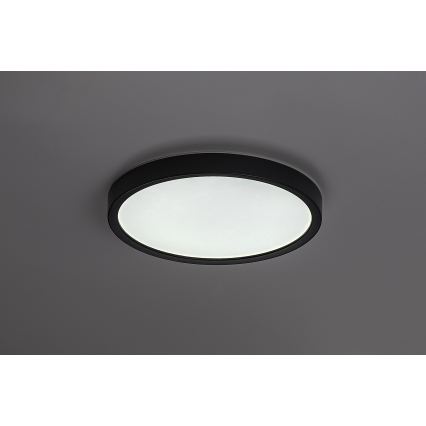 Rabalux - Plafonnier LED pour salle de bains, 18W/230V, 3000/4000/6000 K, Ø 29 cm, IP44, noir