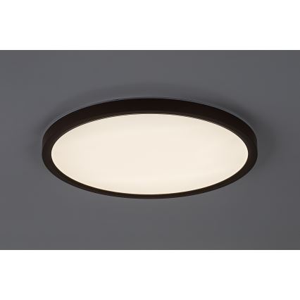 Rabalux - LED plafondlamp voor de badkamer, 24W, 230V, keuze uit 3000/4000/6000K, Ø 40 cm, IP44, bruin