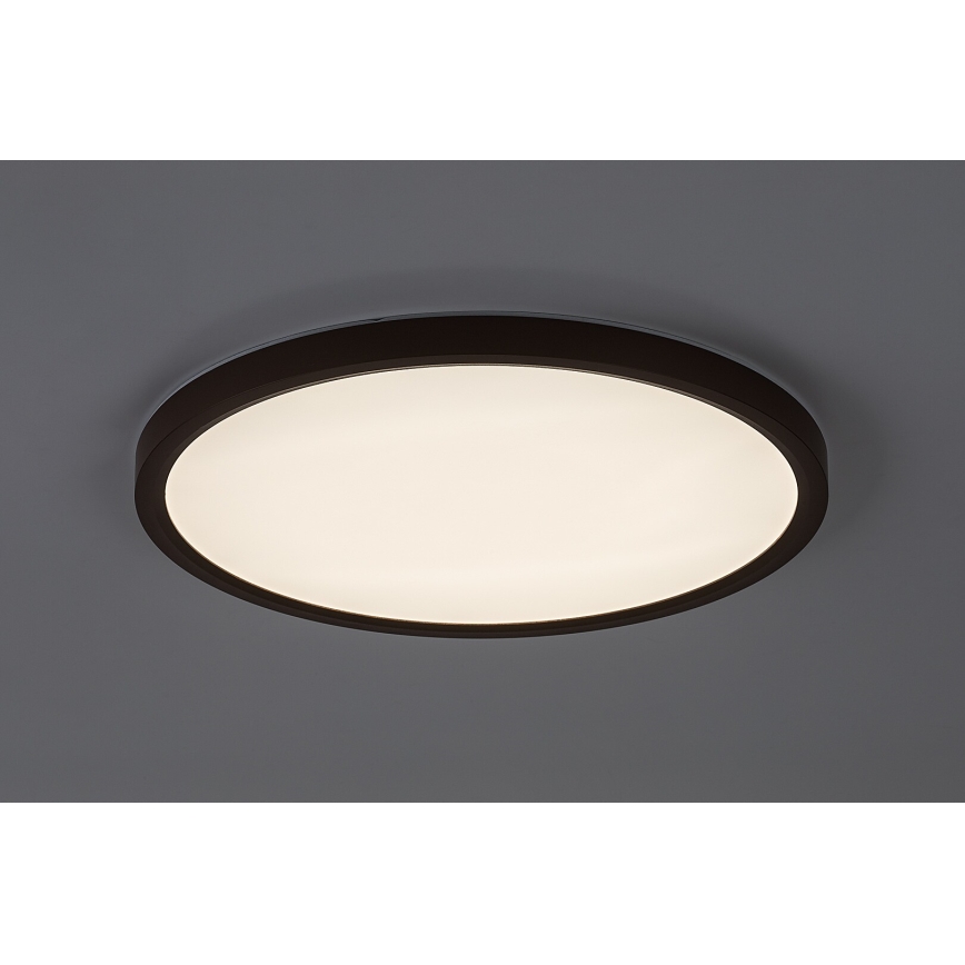 Rabalux - LED plafondlamp voor de badkamer, 24W, 230V, keuze uit 3000/4000/6000K, Ø 40 cm, IP44, bruin