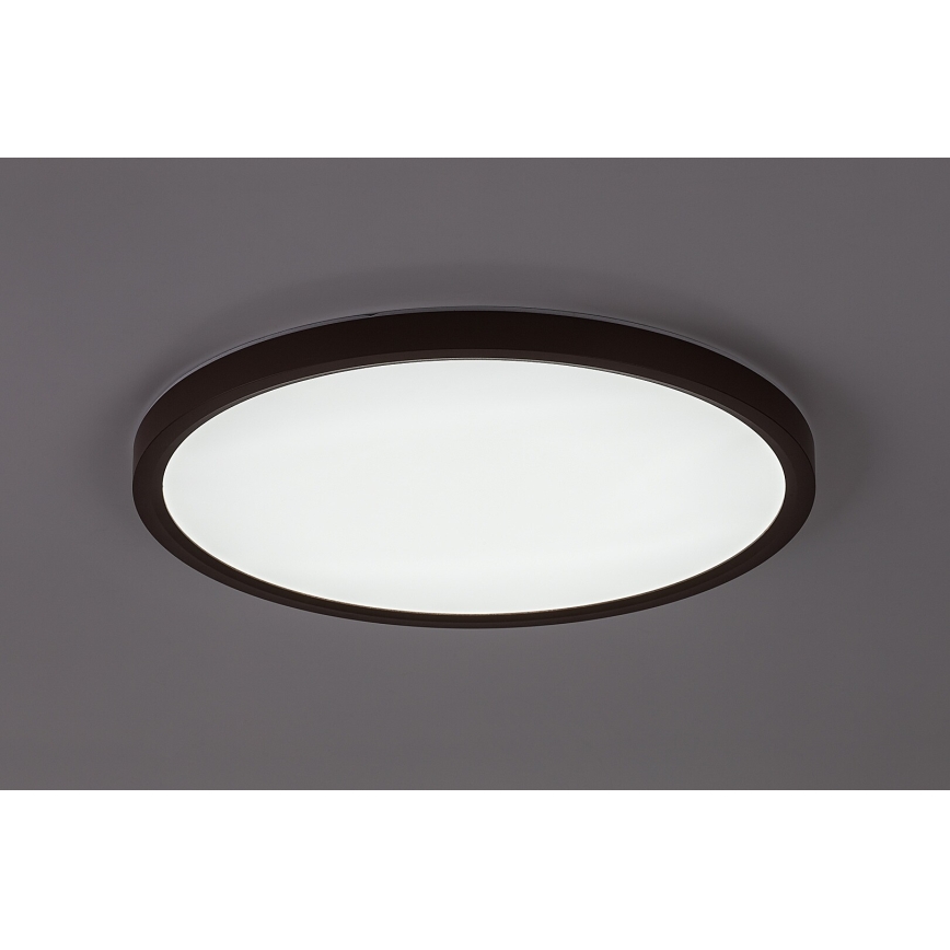 Rabalux - LED plafondlamp voor de badkamer, 24W, 230V, keuze uit 3000/4000/6000K, Ø 40 cm, IP44, bruin