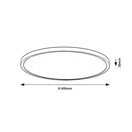 Rabalux - LED plafondlamp voor de badkamer, 24W, 230V, keuze uit 3000/4000/6000K, Ø 40 cm, IP44, bruin