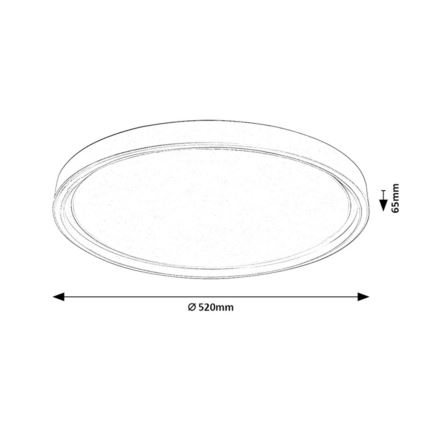 Rabalux - Plafonnier LED dimmable LED/54W/230V IP40 3000-6500K Ø 52 cm + télécommande