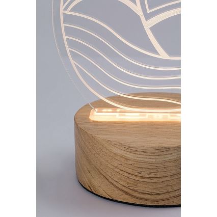 Rabalux - Lampe de table enfant LED/2W/5V 3000K bateau hêtre