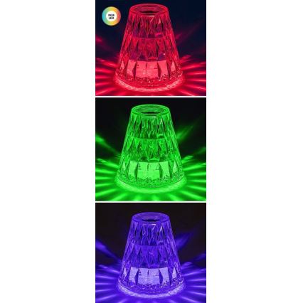 Rabalux - Lampe de table RGB à intensité variable rechargeable LED/2W/5V 3000K