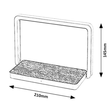 Rabalux - Lampe de table à intensité variable avec chargeur sans fil LED/4W/5V 3000K