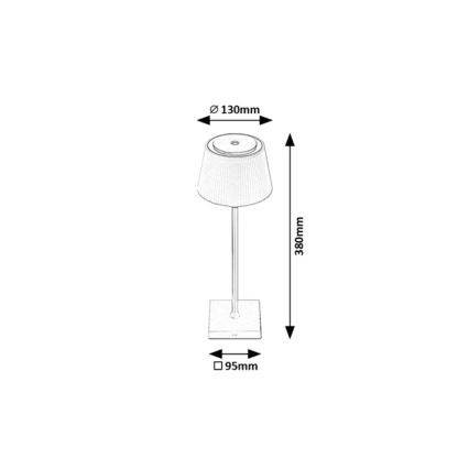 Rabalux - LED Dimbare oplaadbare tafellamp LED/4W/3,7V 1800 mAh 3000-5000K IP44 zilver