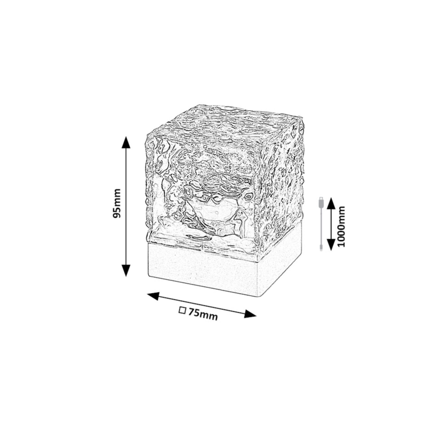 Rabalux - LED RGB Dimbare oplaadbare tafellamp LED/1W/5V/3xAA + afstandsbediening