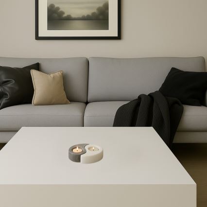 Rabalux - Lampe de sel - bougeoir gris/blanc
