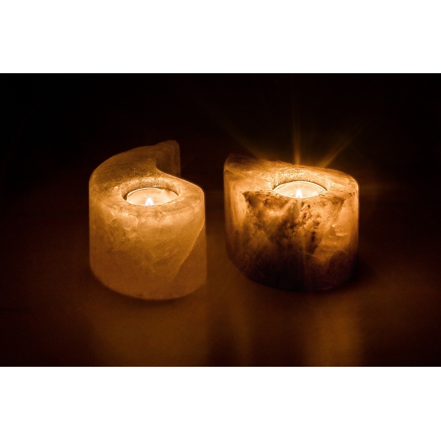Rabalux - Lampe de sel - bougeoir gris/blanc