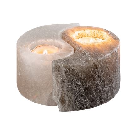 Rabalux - Lampe de sel - bougeoir gris/blanc