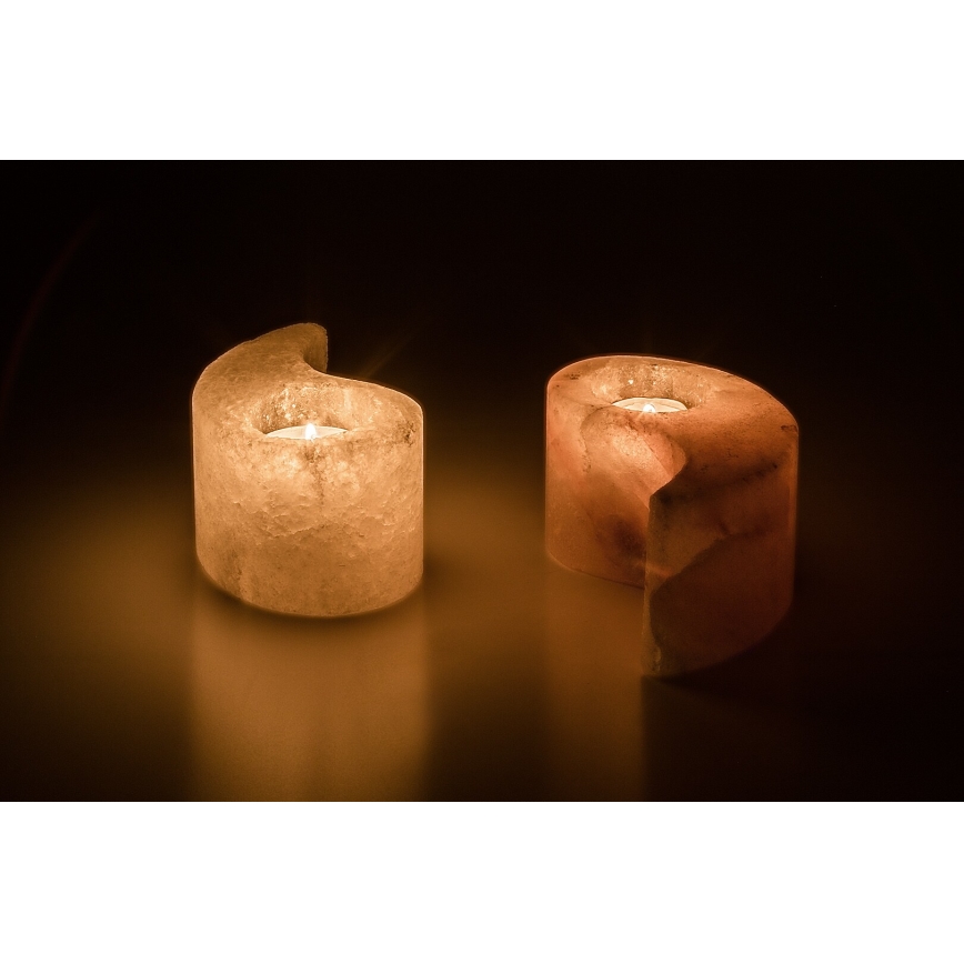 Rabalux - zoutlamp - kaarsenhouder oranje/wit