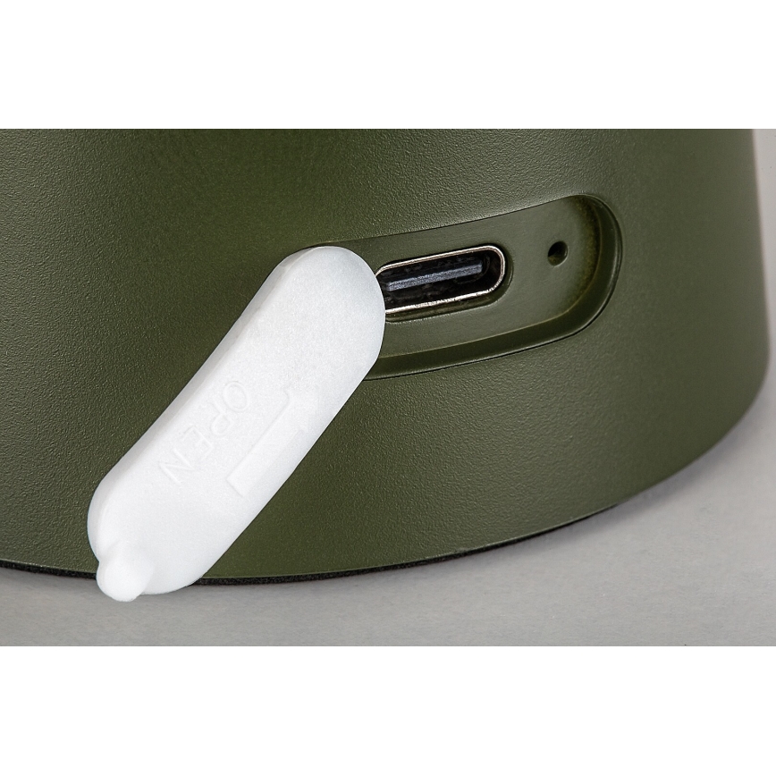 Rabalux - Dimbare oplaadbare buitenlamp met touchbediening LED/1,5W/5V IP44 1200 mAh USB groen