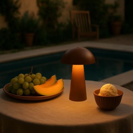 Rabalux - Lampe d'extérieur tactile LED dimmable rechargeable LED/1,5W/5V IP44 1200 mAh USB marron