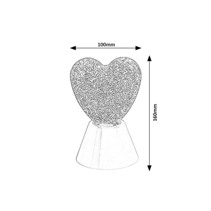 Rabalux - LED RGB Decoratieve lamp LED/0,8W/3xAA hartvormig