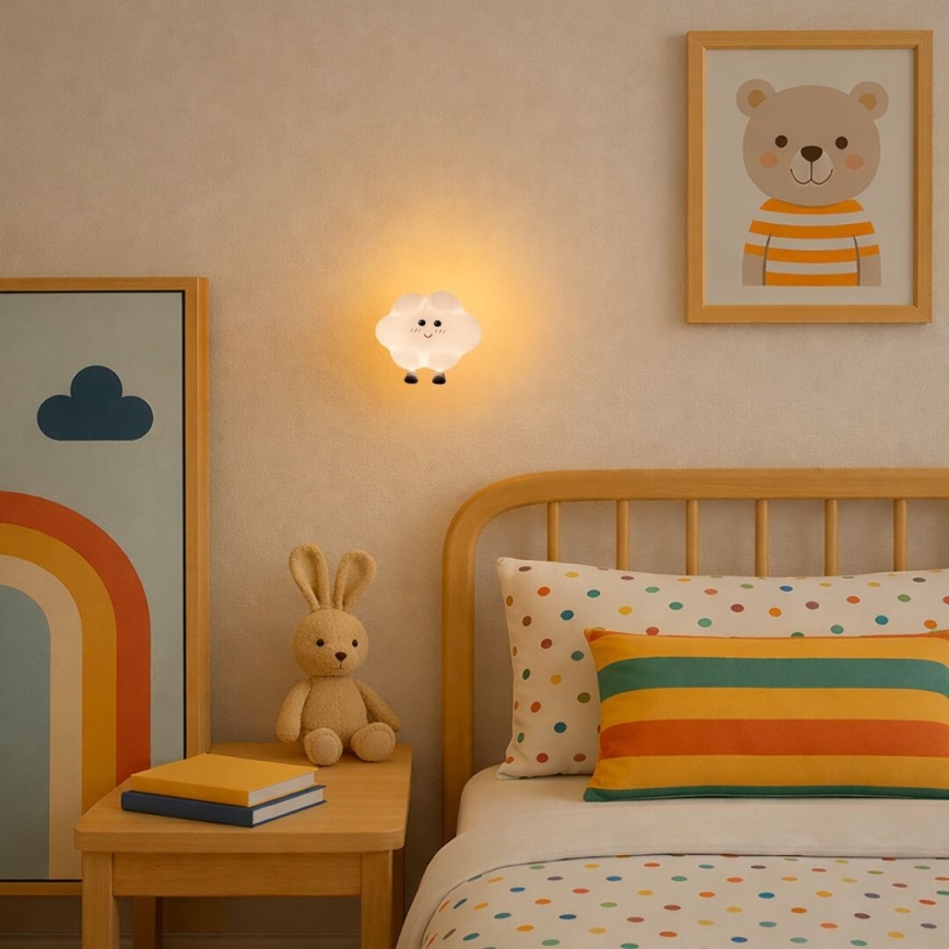 Rabalux - Veilleuse LED tactile et dimmable rechargeable pour enfants LED/2,7W/5V 200 mAh nuage