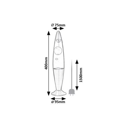 Rabalux - LED Lava lamp LED/25W/230V