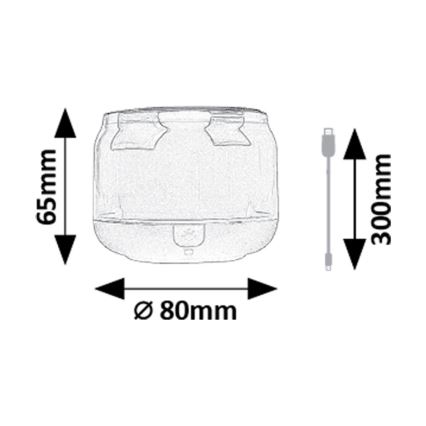 Rabalux - RGB Tafellamp met speaker RGB/3W/3,7V 500mAh