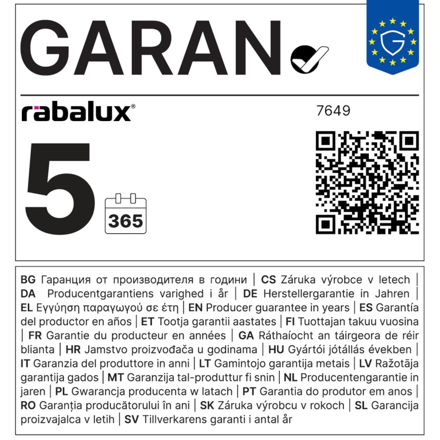 Rabalux - Plafonnier 2xE27/60W/230V