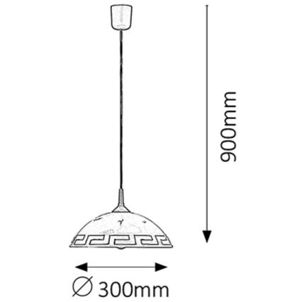 Rabalux - Hanglamp 1xE27/60W/230V