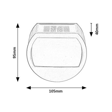 Rabalux - Éclairage solaire avec détecteur LED/0,5W/1,2V IP44