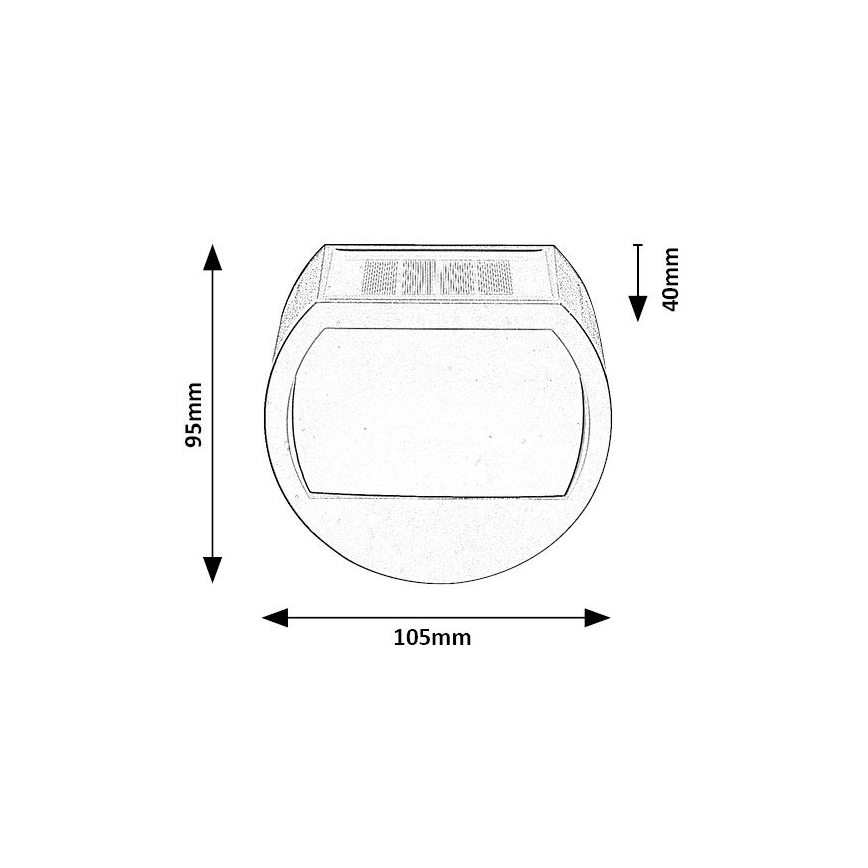 Rabalux - LED-lamp op zonne-energie met een sensor LED/0,5W/1,2V IP44