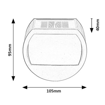 Rabalux - LED-lamp op zonne-energie met een sensor LED/0,5W/1,2V IP44