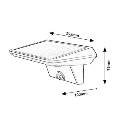 Rabalux - LED Solar lamp met sensor LED/10W/3.7V IP44