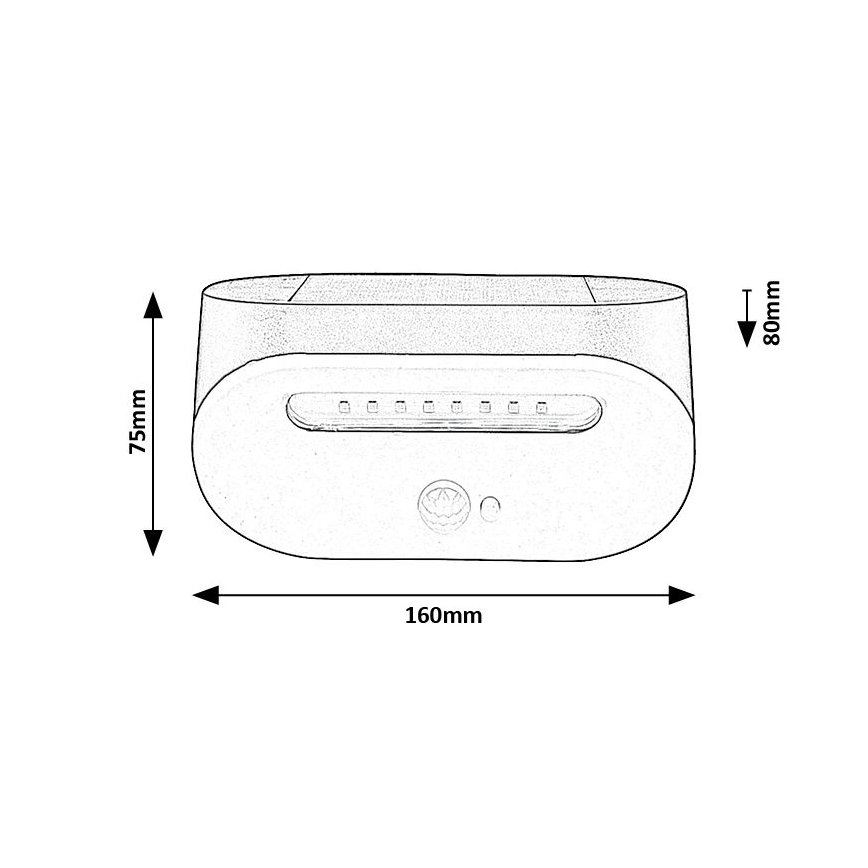 Rabalux - Éclairage solaire avec détecteur LED/3,2W/3,7V IP44