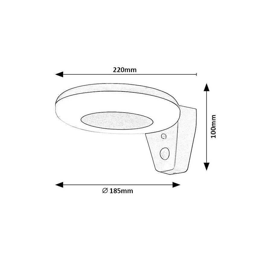 Rabalux - LED-lamp op zonne-energie met sensor LED/4W/3,7V IP44