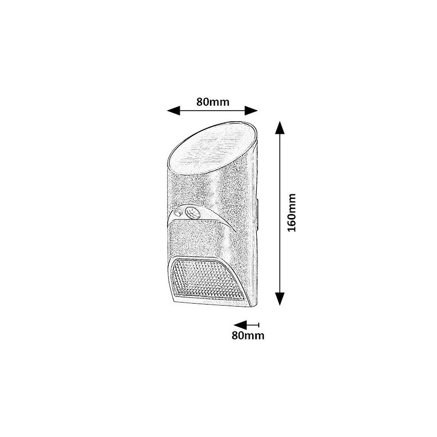 Rabalux - LED-lamp op zonne-energie met sensor LED/3,6W/3,7V IP44