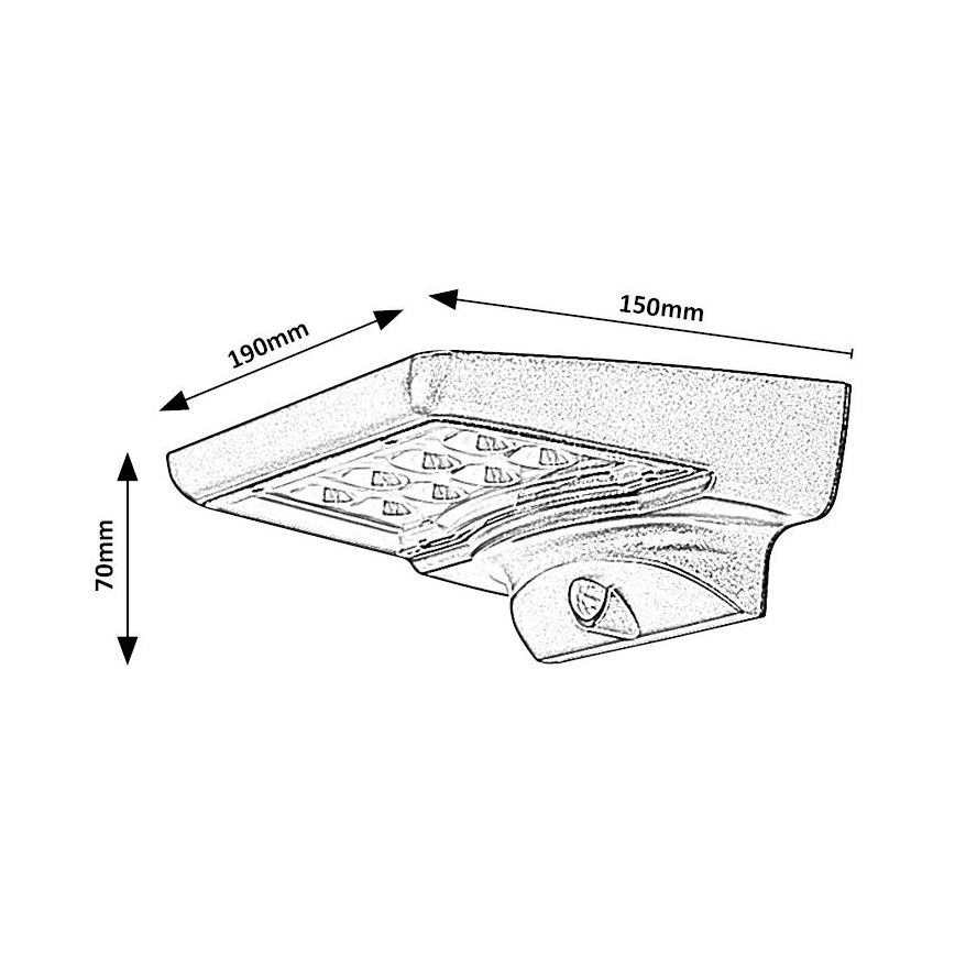 Rabalux - Éclairage solaire avec détecteur LED/4W/3,7V IP44