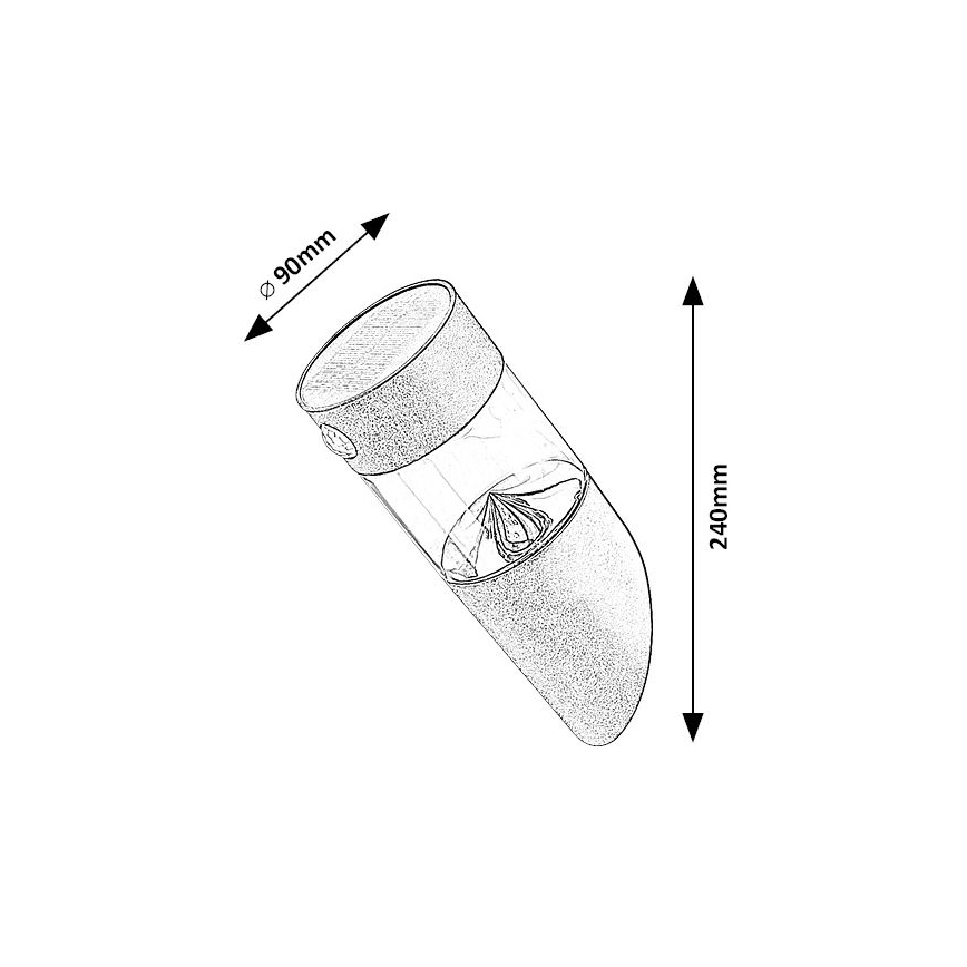 Rabalux - Éclairage solaire avec détecteur LED/1,5W/3,7V IP44
