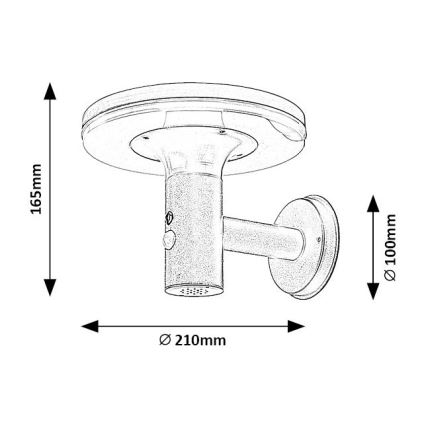 Rabalux - LED-lamp op zonne-energie met een sensor LED/10W/3,7V IP44