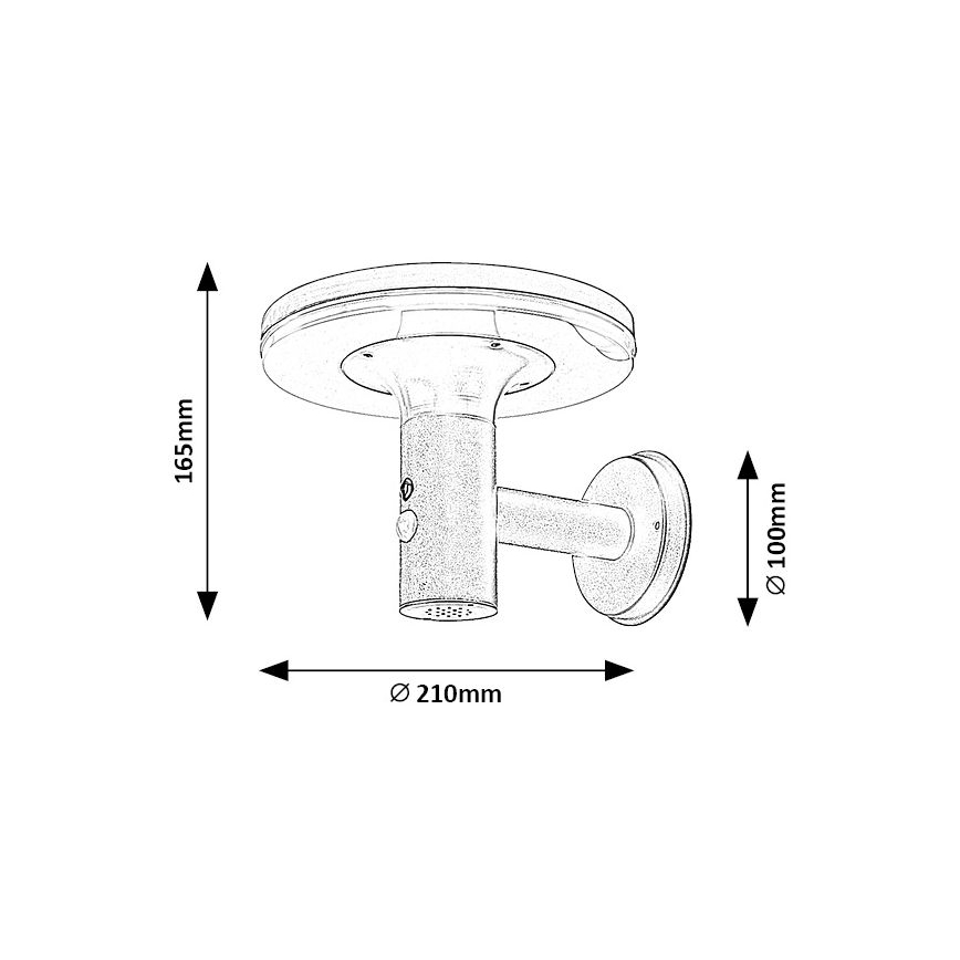 Rabalux - LED-lamp op zonne-energie met een sensor LED/10W/3,7V IP44