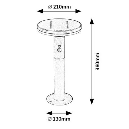Rabalux - LED-lamp op zonne-energie met een sensor LED/10W/3,7V IP44