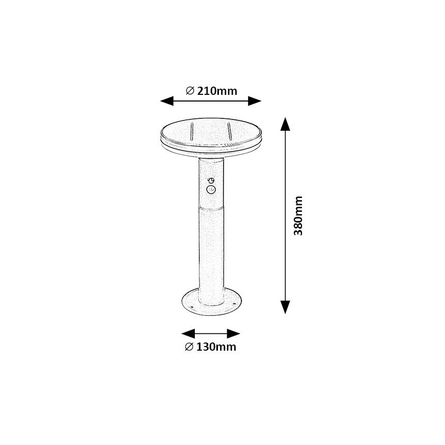 Rabalux - LED-lamp op zonne-energie met een sensor LED/10W/3,7V IP44