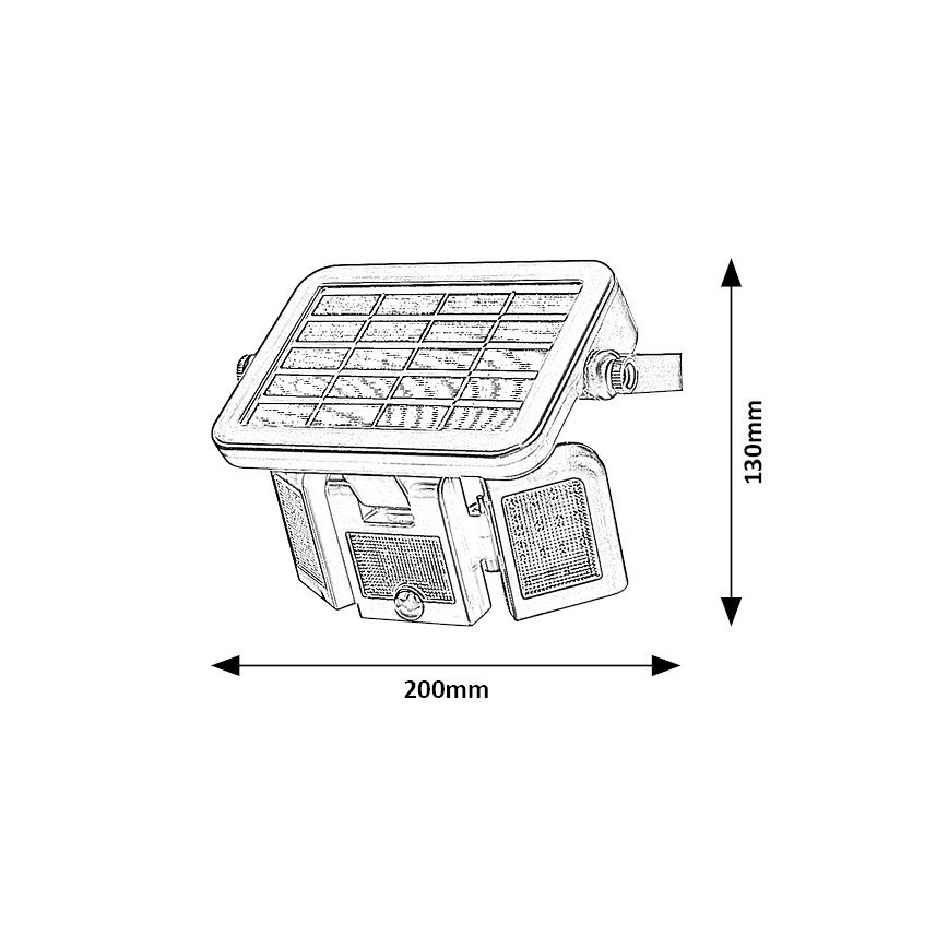 Rabalux - LED Solar schijnwerper met sensor LED/9.6W/3.7V IP44