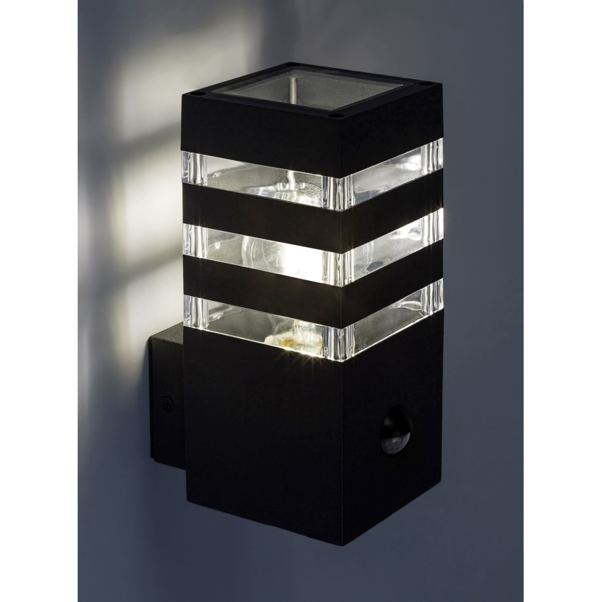 Rabalux - Applique murale d'extérieur avec détecteur 1xE27/12W/230V IP44