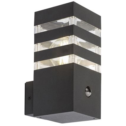 Rabalux - Applique murale d'extérieur avec détecteur 1xE27/12W/230V IP44
