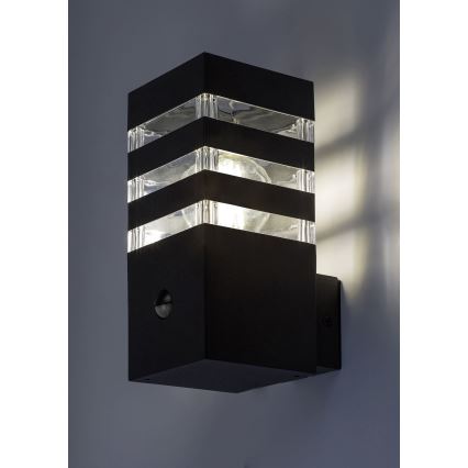 Rabalux - Applique murale d'extérieur avec détecteur 1xE27/12W/230V IP44