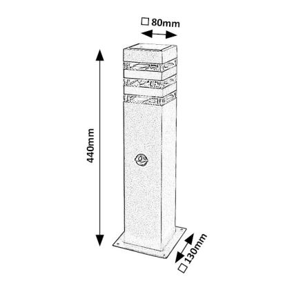 Rabalux - Buitenlamp met sensor 1xE27/12W/230V IP44