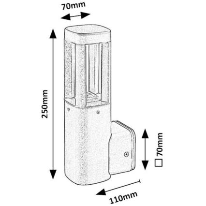 Rabalux - LED Wandlamp voor buiten LED/7W/230V IP54 antraciet