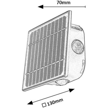 Rabalux - Applique murale solaire à intensité variable LED/0,5W/3,7V 3000K/6000K IP54