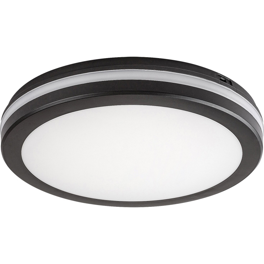 Rabalux - LED plafondlamp voor badkamer LED/28W/230V 3000/4000/6500K IP54 zwart diameter 30 cm