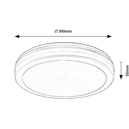 Rabalux - Plafonnier salle de bain LED/28W/230V 3000/4000/6500K IP54 blanc