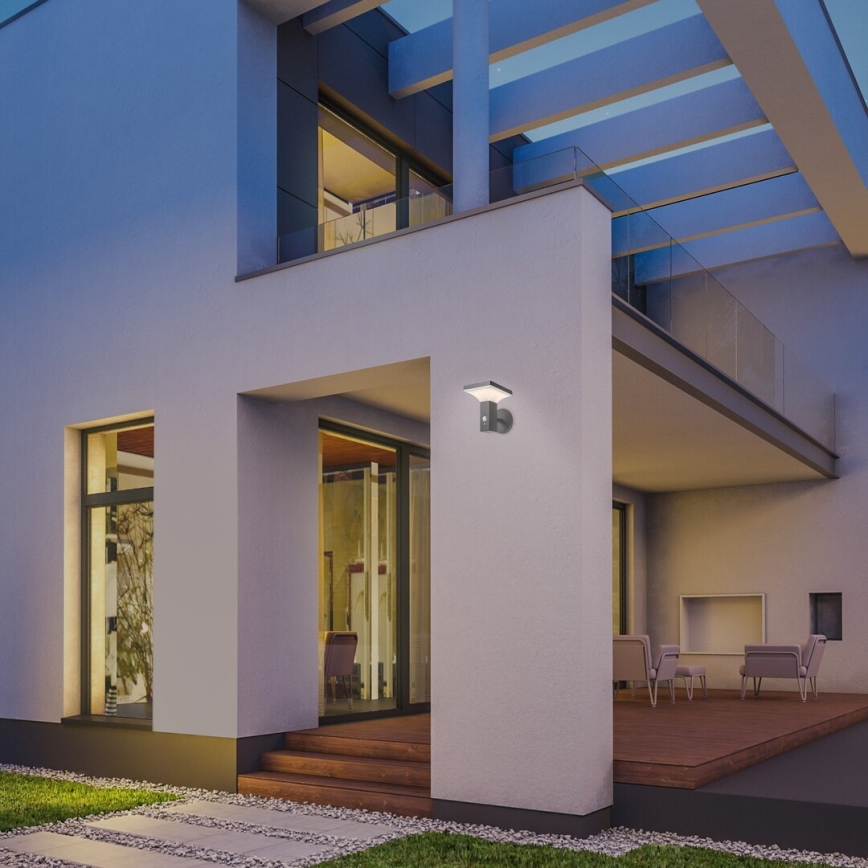 Rabalux - LED Solar Wandlamp met sensor LED/4W/230V IP44 zwart 2200 mAh