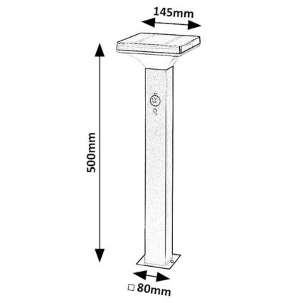 Rabalux - LED Solar lamp met sensor LED/4W/3,7V IP44 zwart