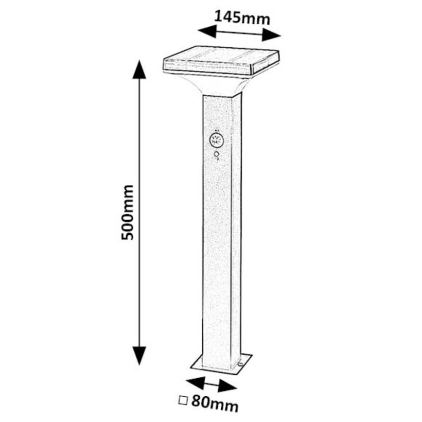Rabalux - LED Solar lamp met sensor LED/4W/3,7V IP44 zwart